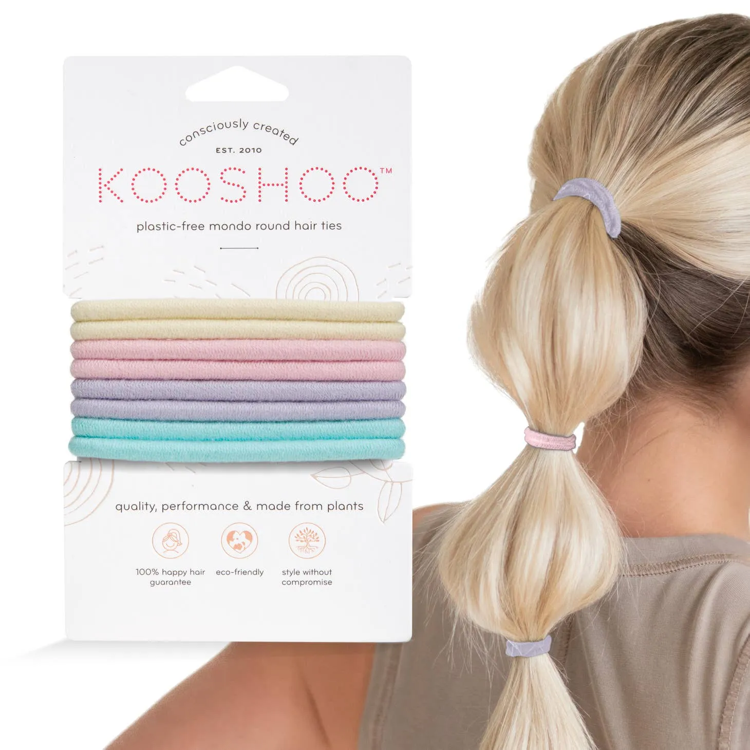 Plastic-Free Mondo Round Hair Ties