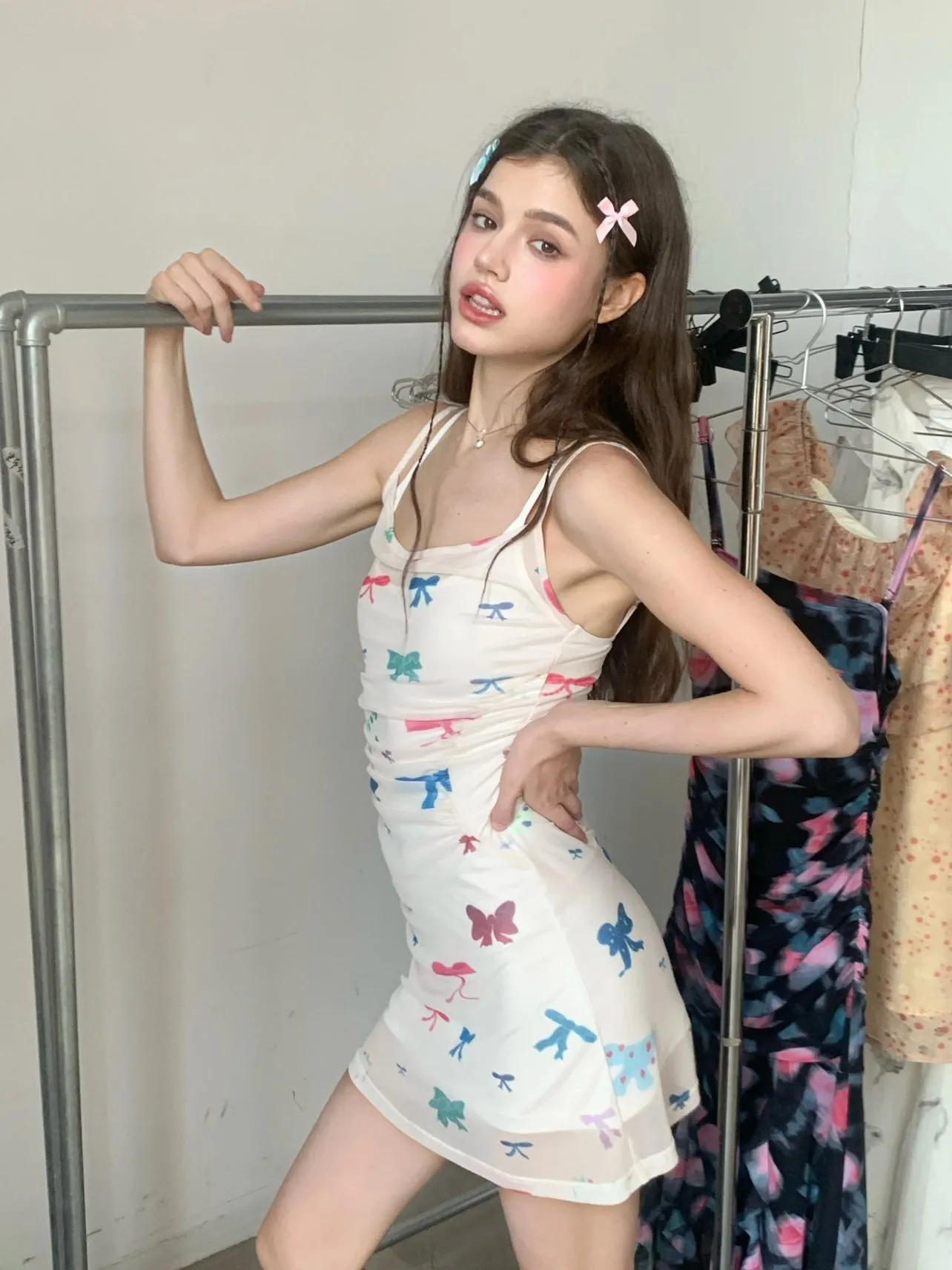 Playful Bows Mini Dress