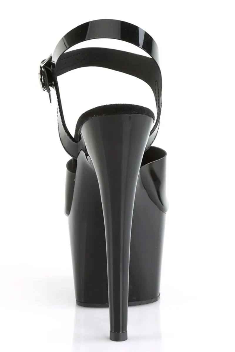 Pleaser USA Adore-708N 7inch Jelly-Like Pleaser Stilettos - Black