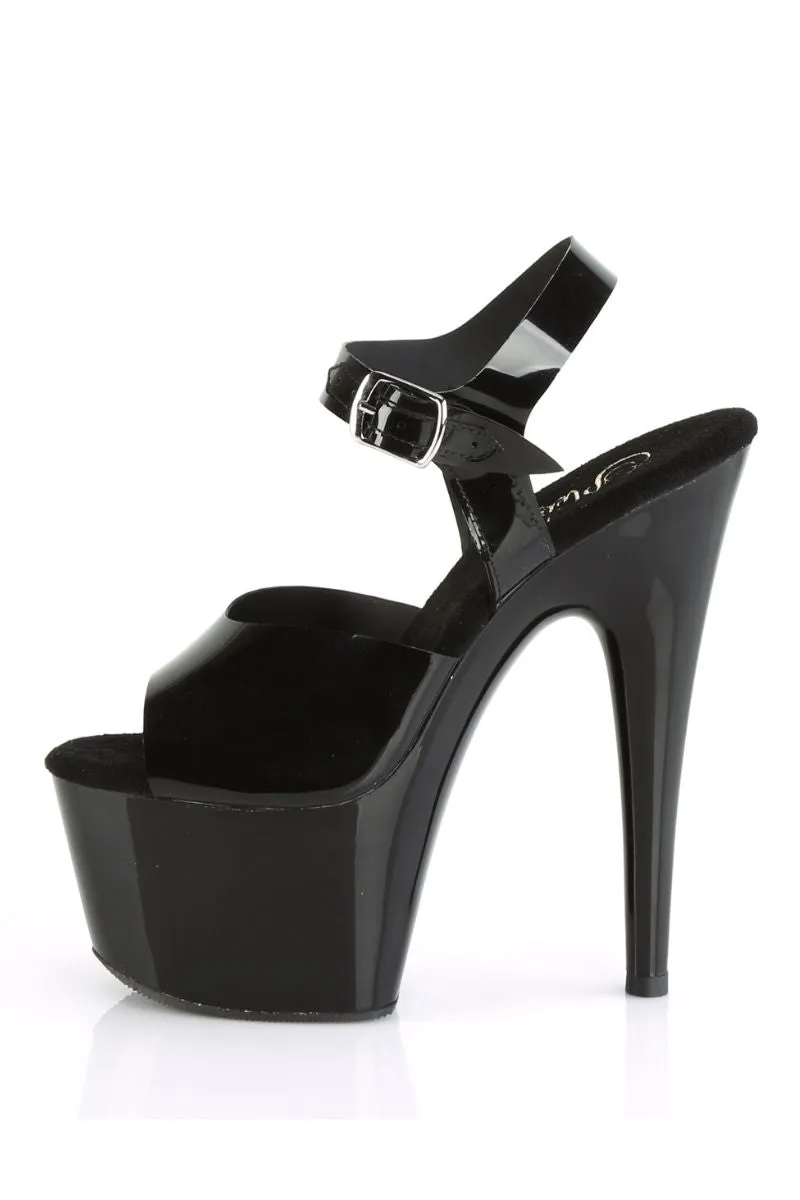 Pleaser USA Adore-708N 7inch Jelly-Like Pleaser Stilettos - Black