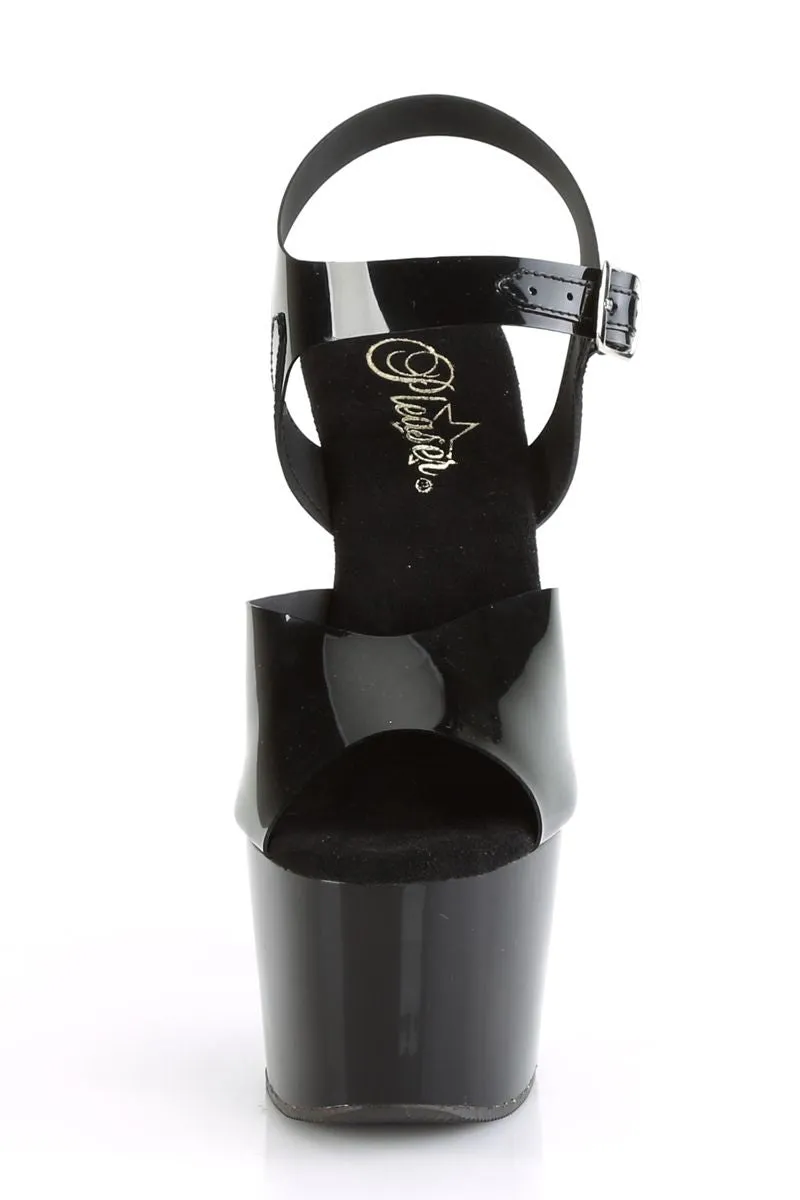 Pleaser USA Adore-708N 7inch Jelly-Like Pleaser Stilettos - Black