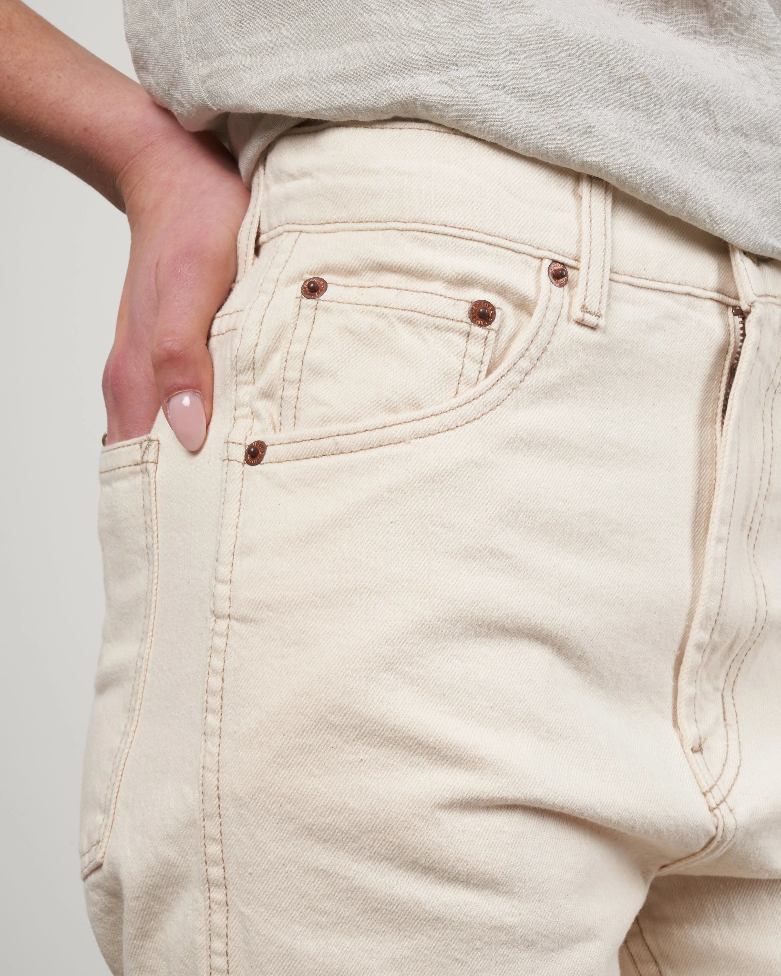 plein jean - clair rinse white denim