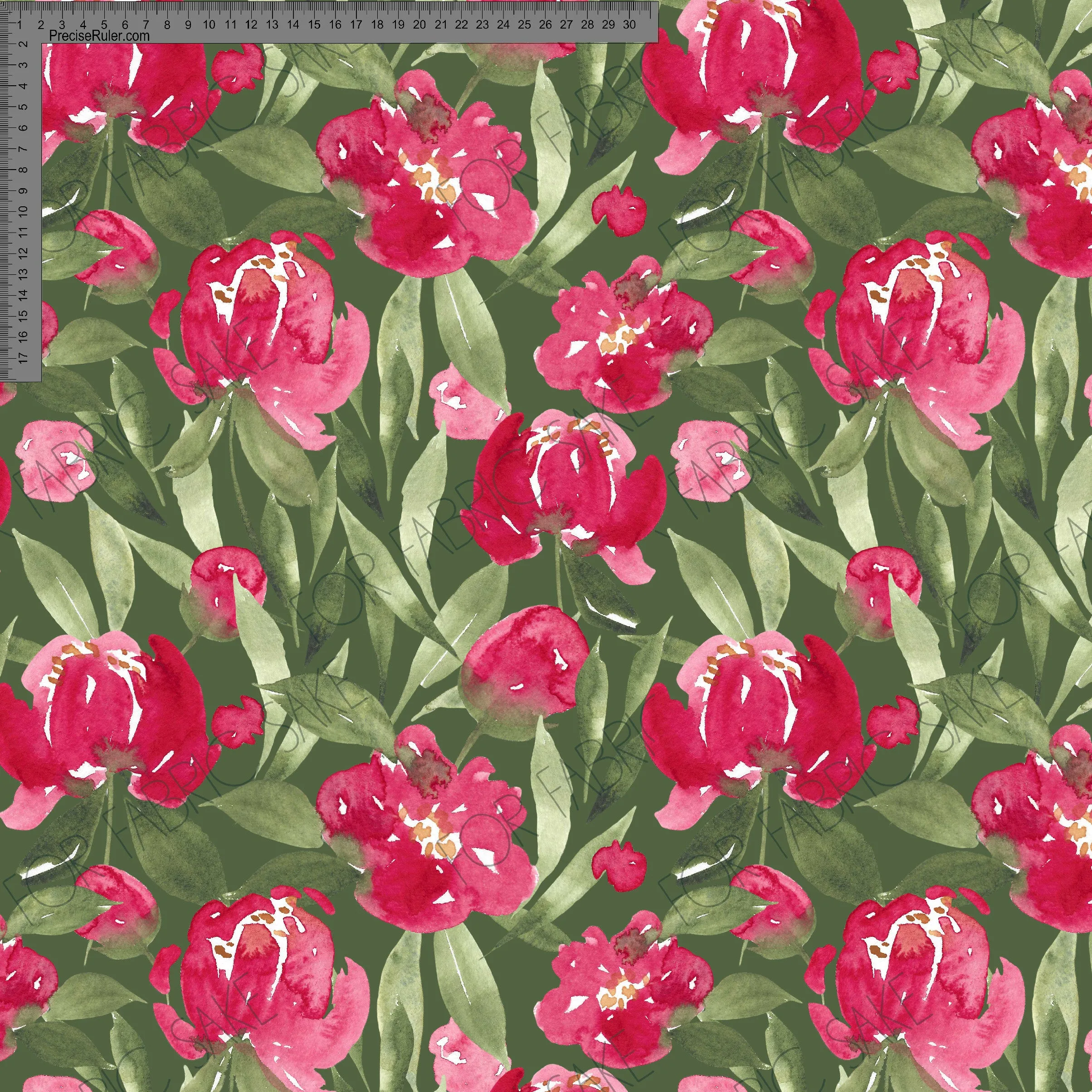 Pretty Peony Green - Ashleigh Fish - Custom Pre Order