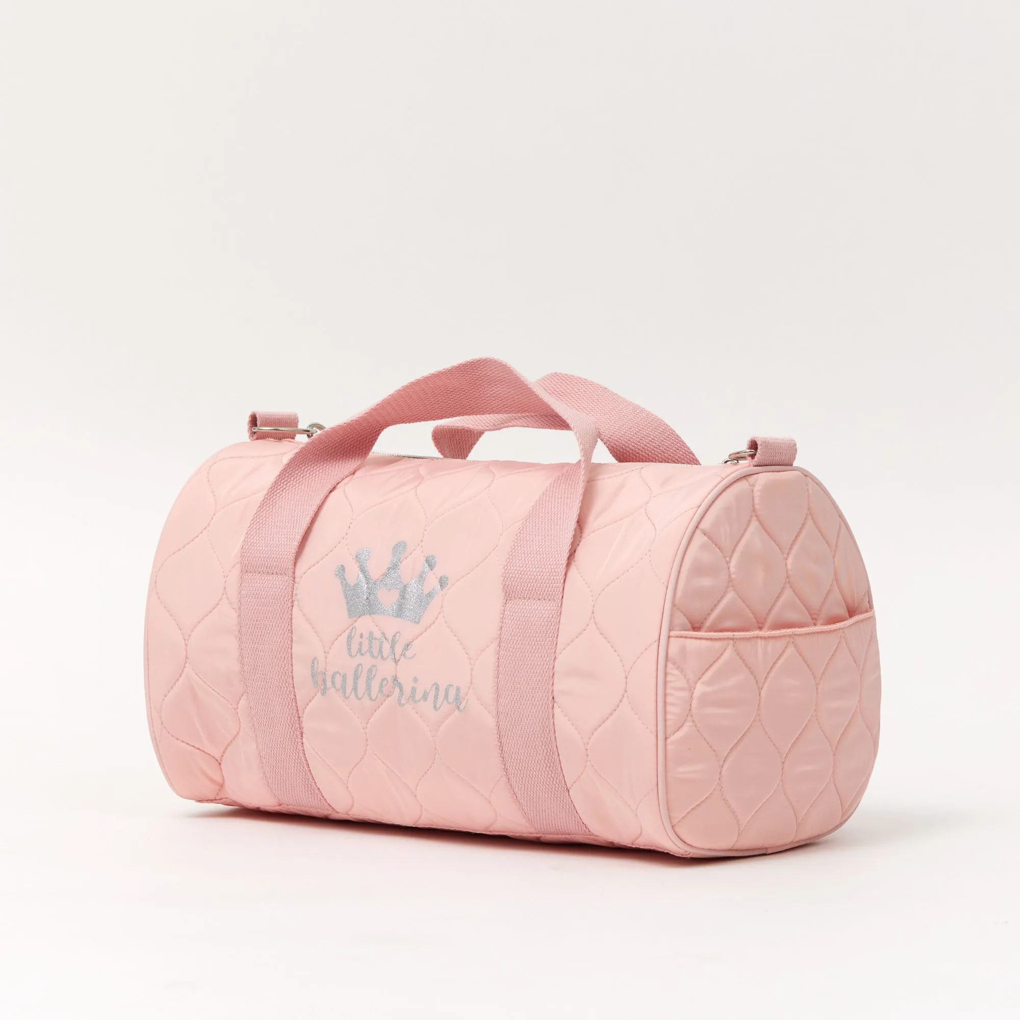 Quilted Barrel Ballet Bag in Pink