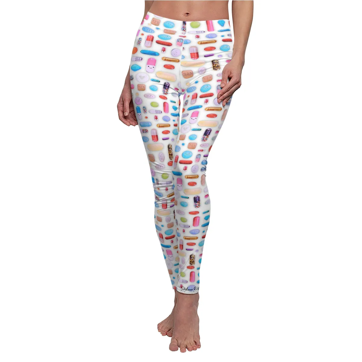Rainbow Pill Grid Women's Leggings