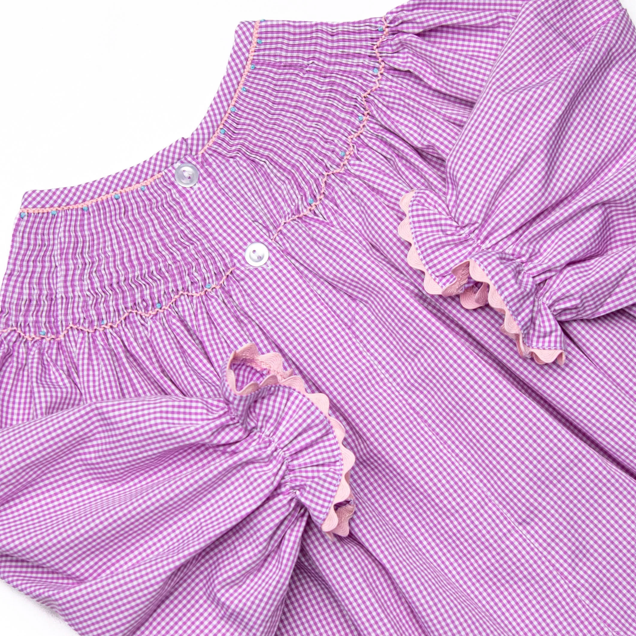 Recital Ready Smocked Bishop Dress, Purple