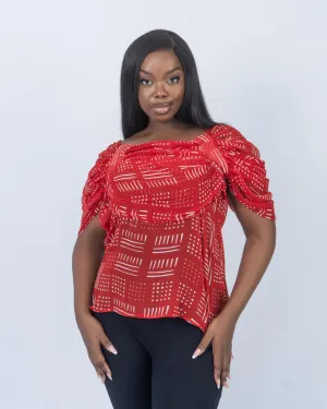 Red Chiffon Top