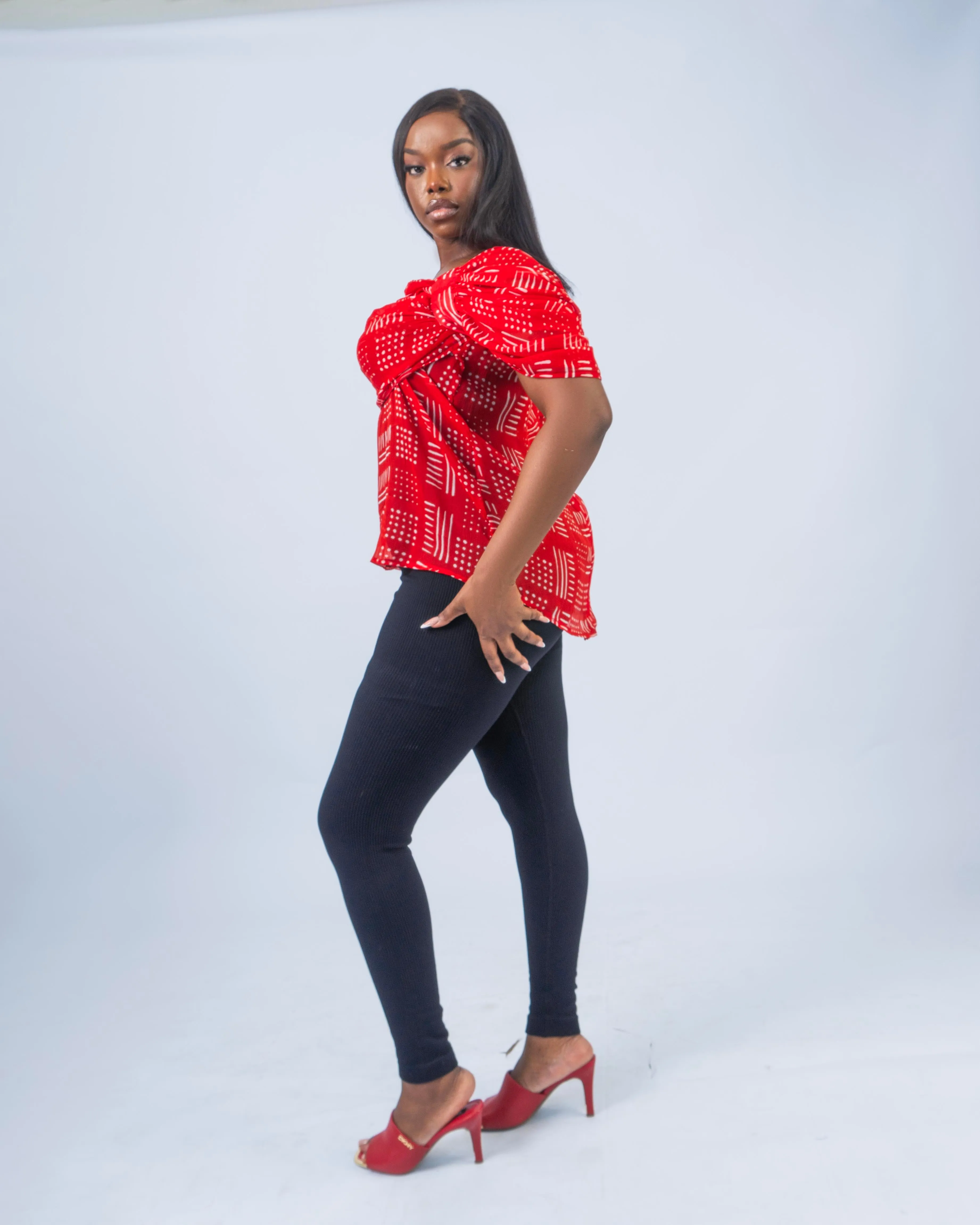Red Chiffon Top