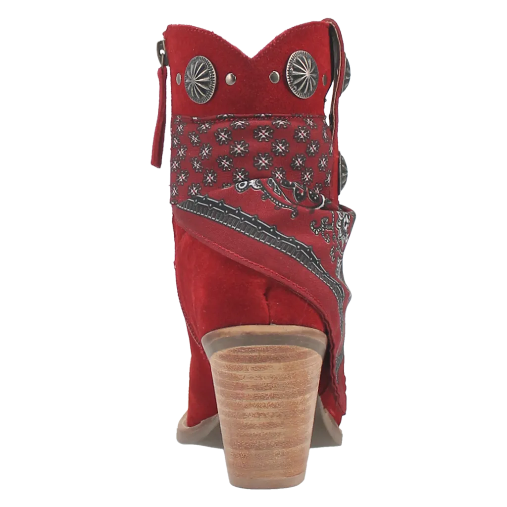 Red Suede Bandita Boots by Dingo