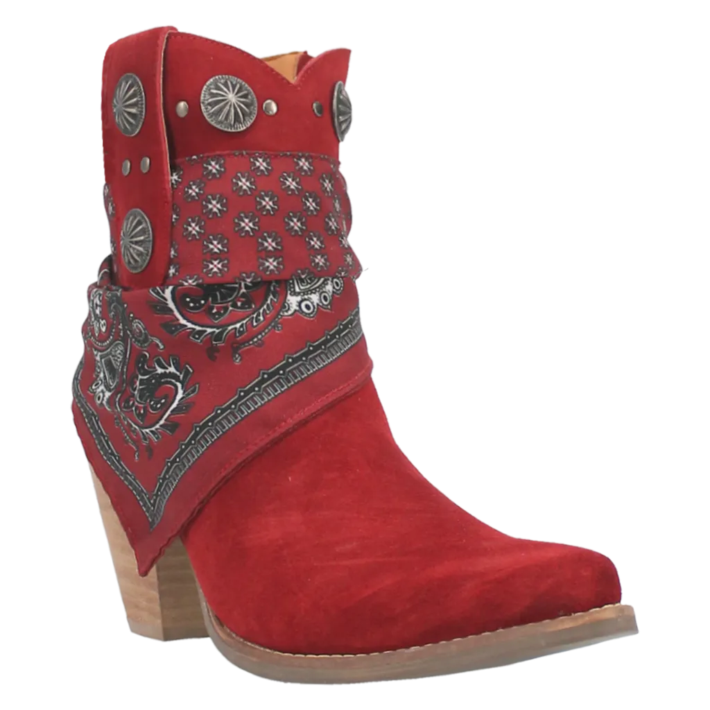 Red Suede Bandita Boots by Dingo