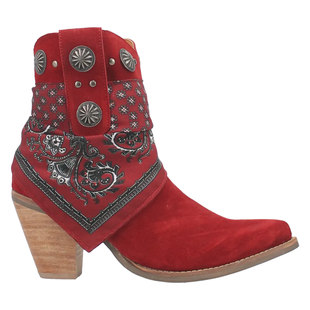Red Suede Bandita Boots by Dingo