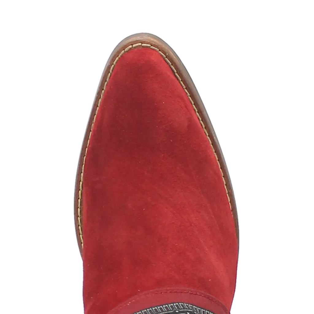Red Suede Bandita Boots by Dingo