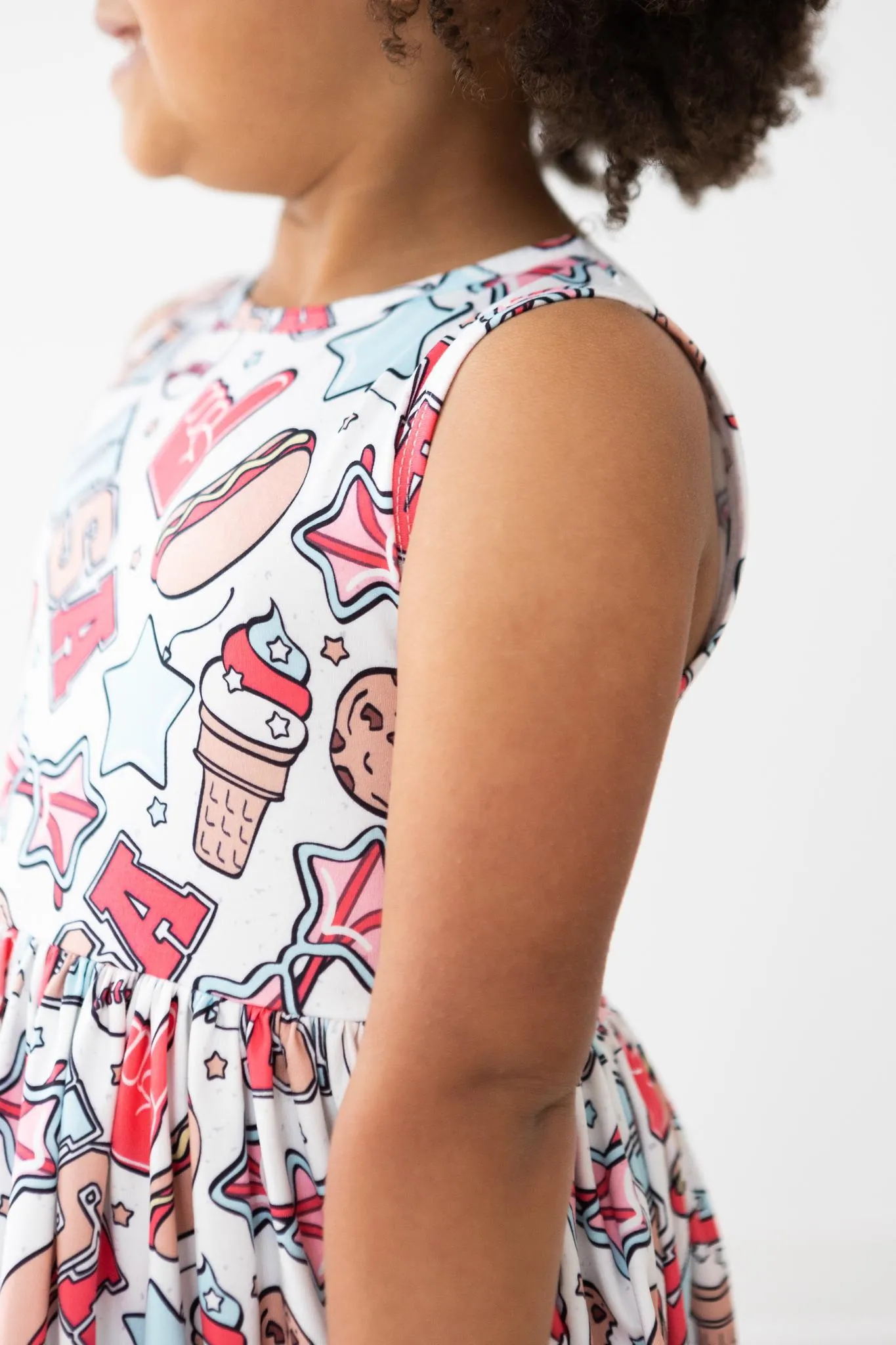 Red, White & BBQ Tank Twirl Dress