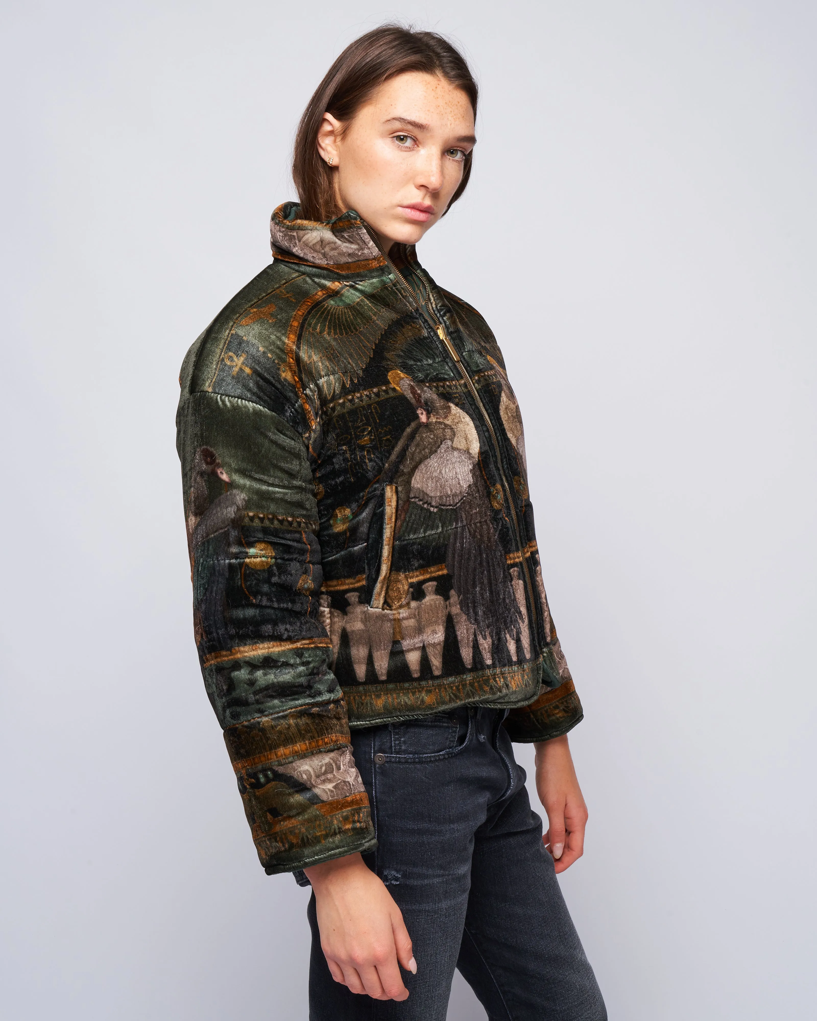 reversible padded jacket - papyrus/ parchment