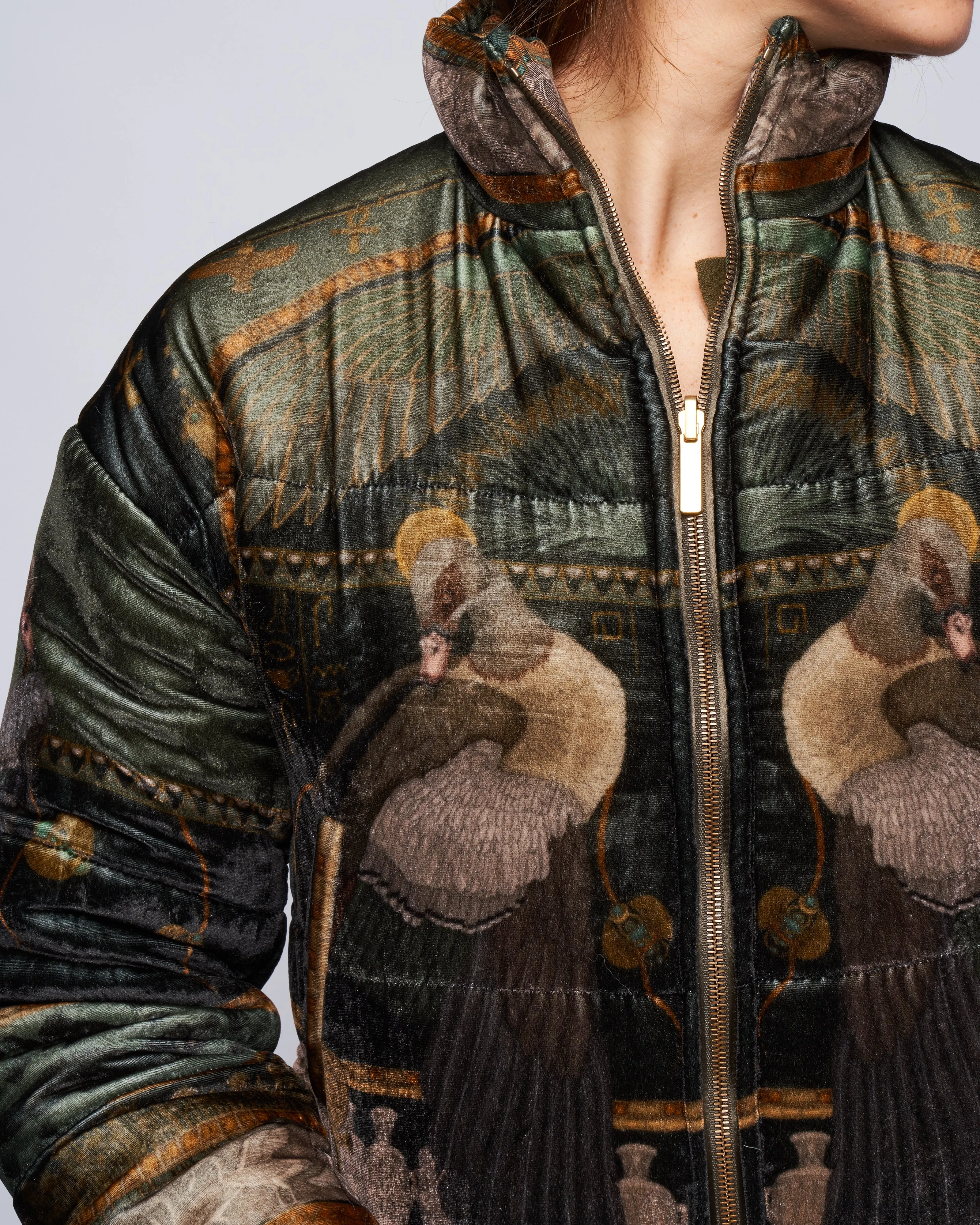 reversible padded jacket - papyrus/ parchment