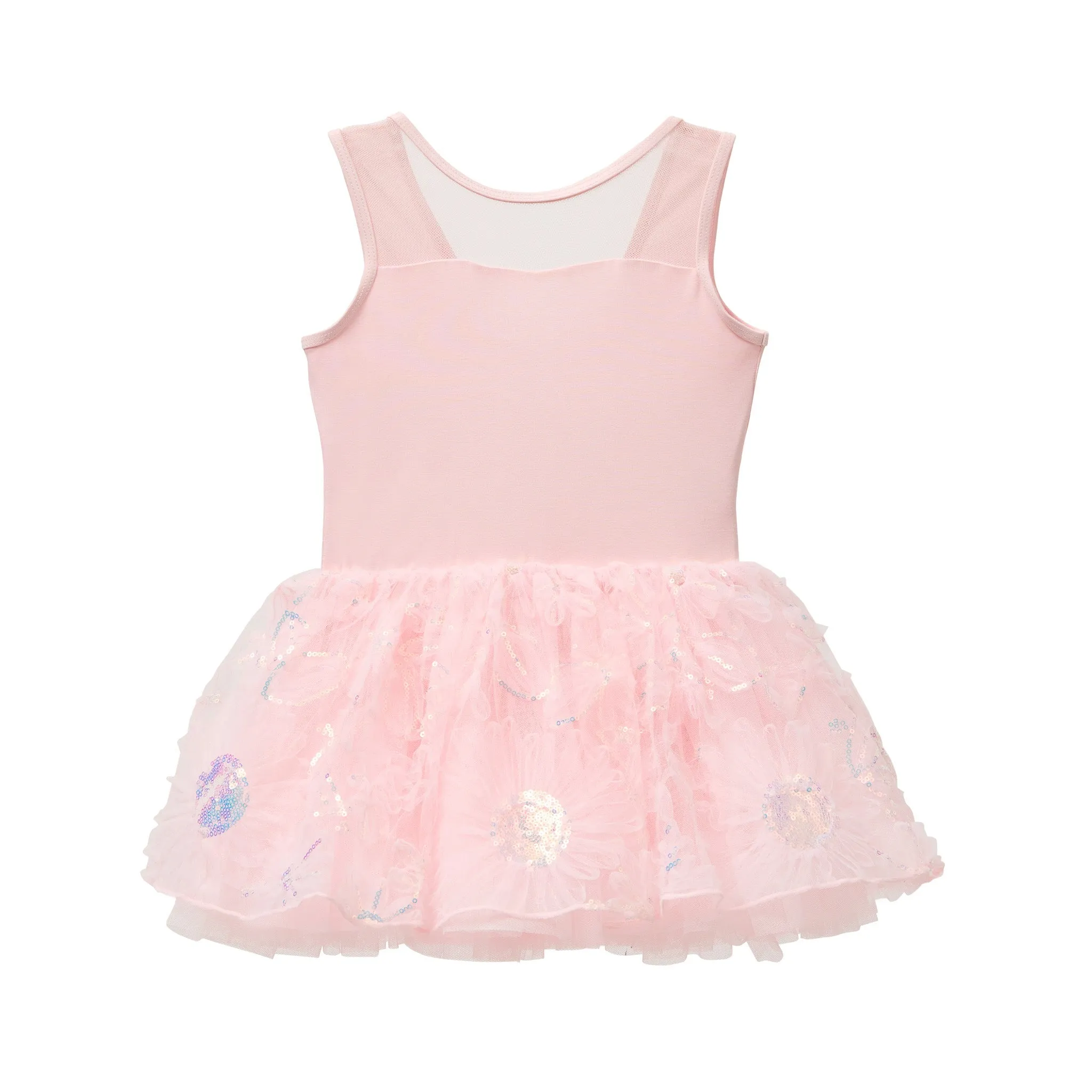 Rhodes: Flower Sequin Tulle Tutu Dress in Pink