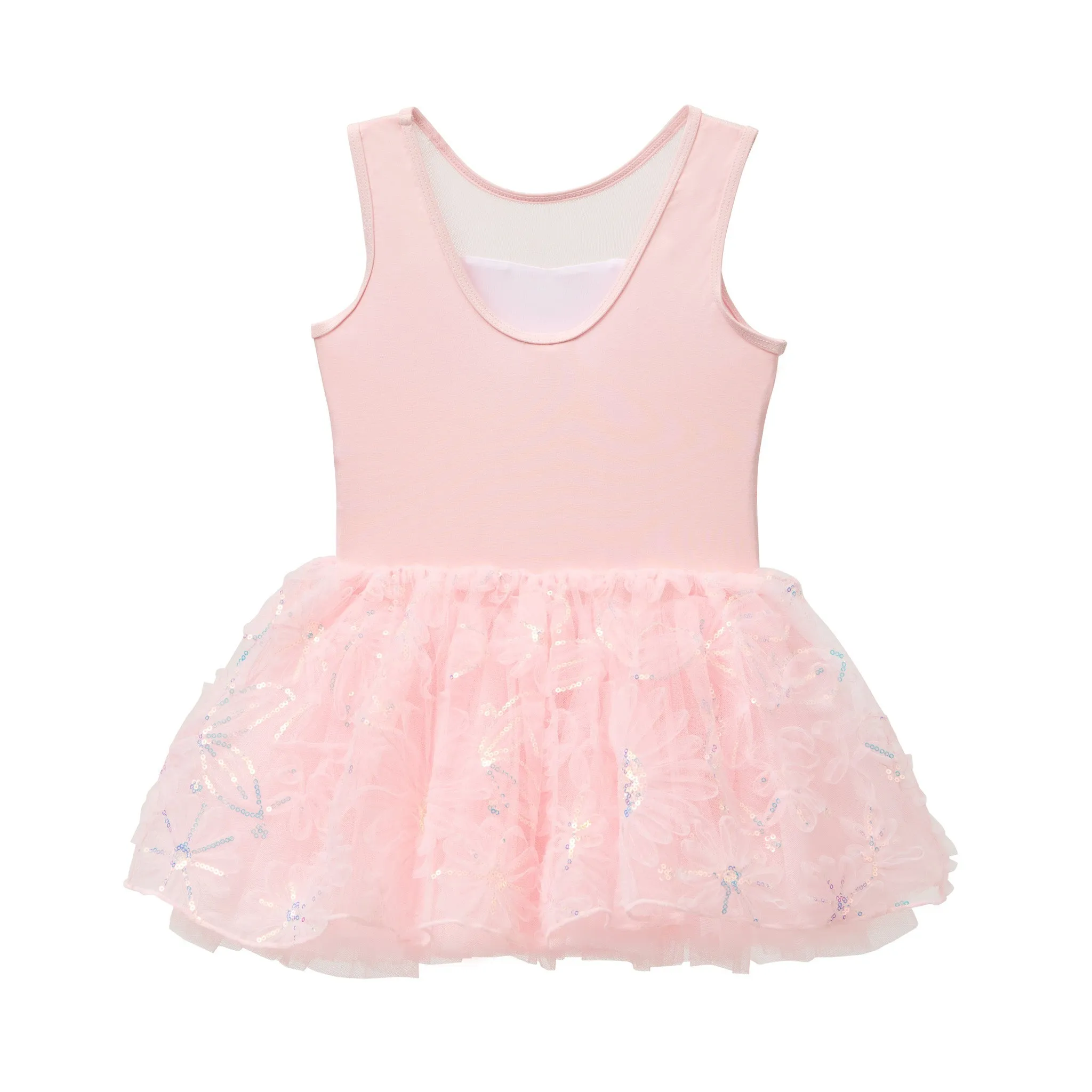 Rhodes: Flower Sequin Tulle Tutu Dress in Pink
