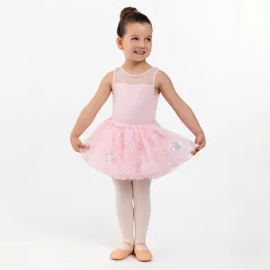Rhodes: Flower Sequin Tulle Tutu Dress in Pink