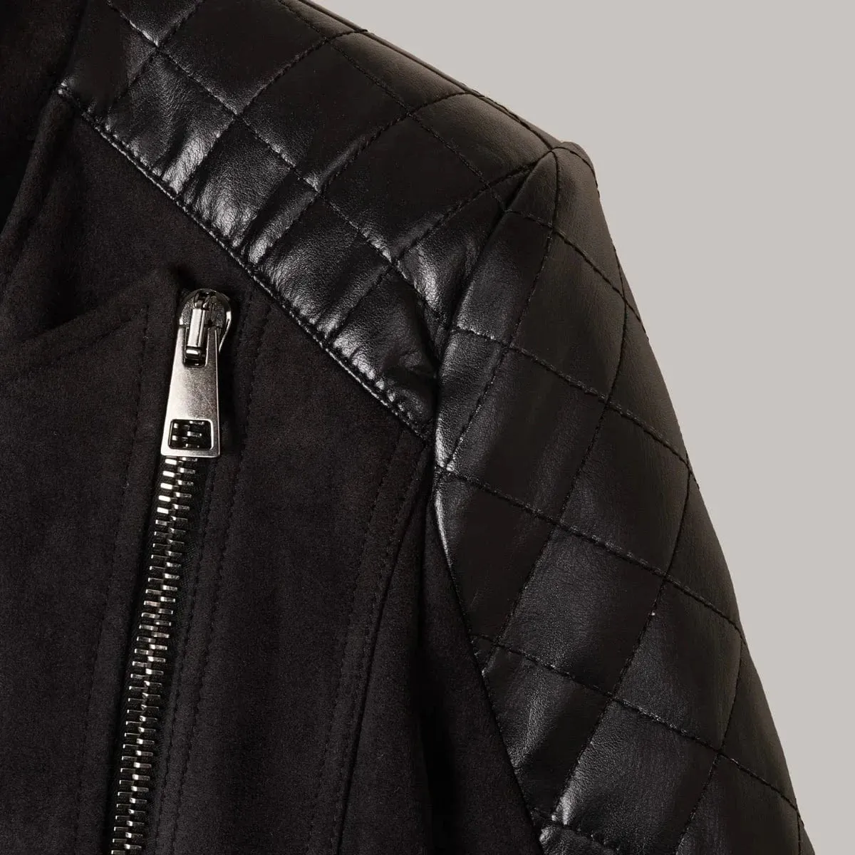 Rockstar Vegan Suede Biker Jacket | Black