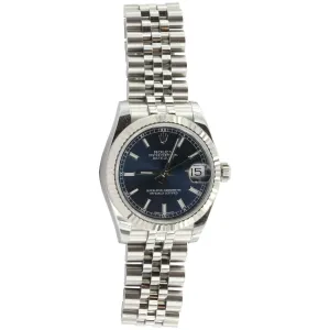 Rolex Oyster Perpetual Dateadjust 31MM 178274 Wrist Watch Unisex Steel &18k Bezel