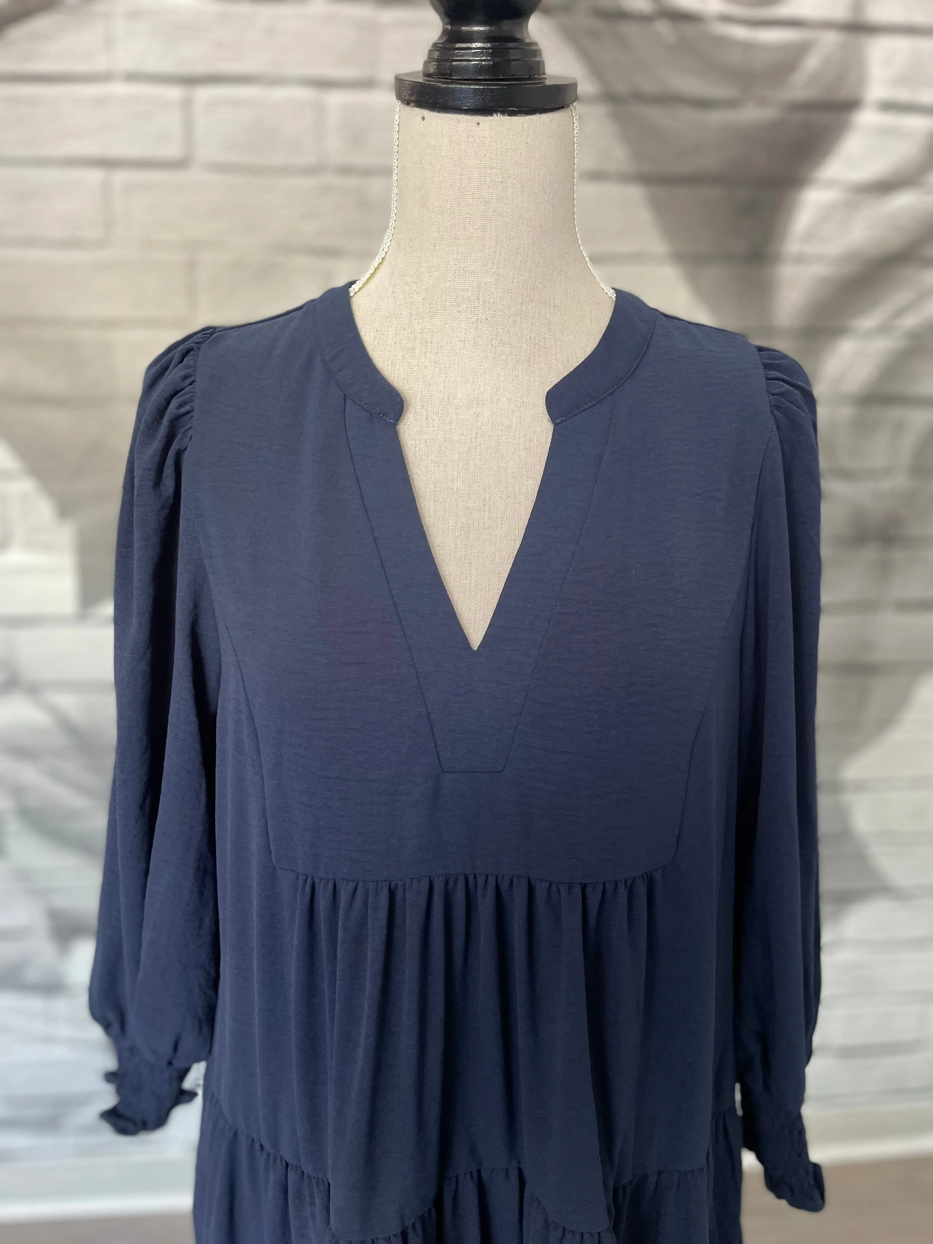 Rosalyn Dress in Navy