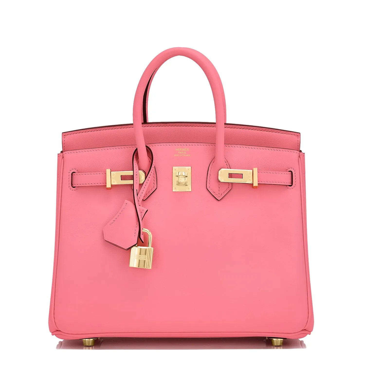 Rose Azalee Birkin 25cm Swift Gold Hardware