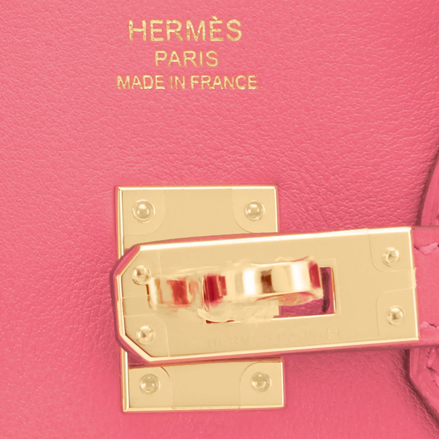 Rose Azalee Birkin 25cm Swift Gold Hardware