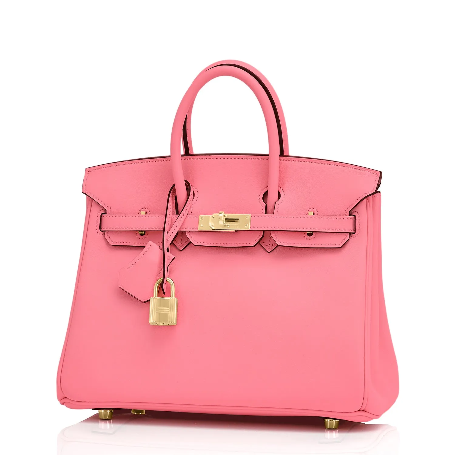 Rose Azalee Birkin 25cm Swift Gold Hardware
