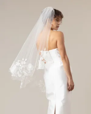 RTS.- RIBERA FLORAL NEEDLEWORK VEIL