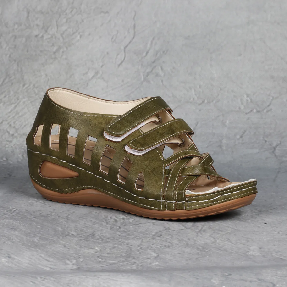RXFSP Velcro Slope Heel Hot-selling Sandals