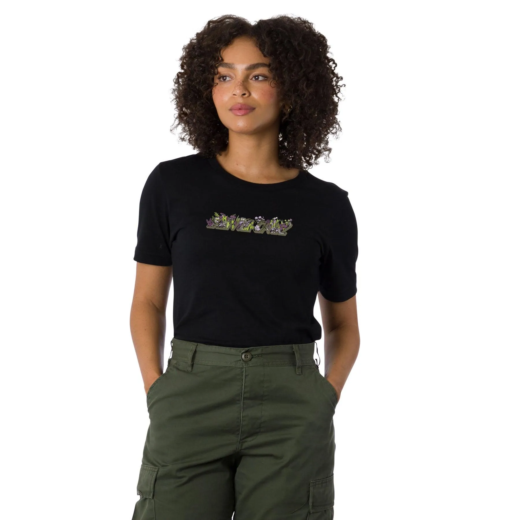 SANTA CRUZ Women's Exhibit Dot Tee Black