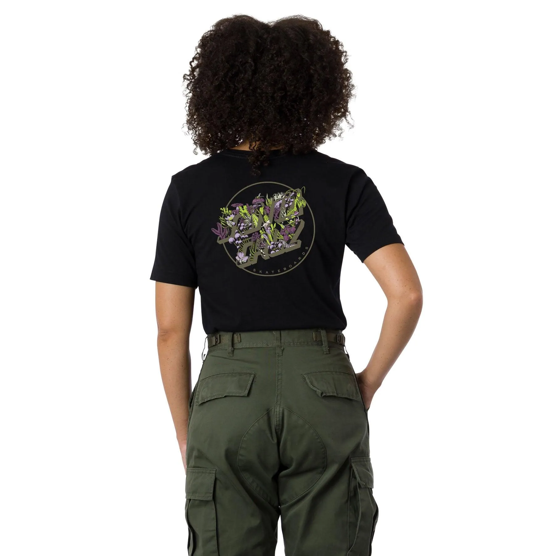 SANTA CRUZ Women's Exhibit Dot Tee Black