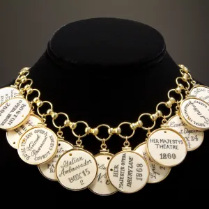 Scrimshaw Opera/Theatre Token Necklace - Cherish Necklace