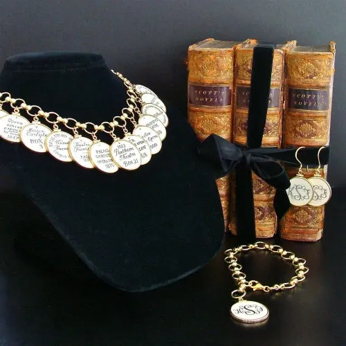 Scrimshaw Opera/Theatre Token Necklace - Cherish Necklace