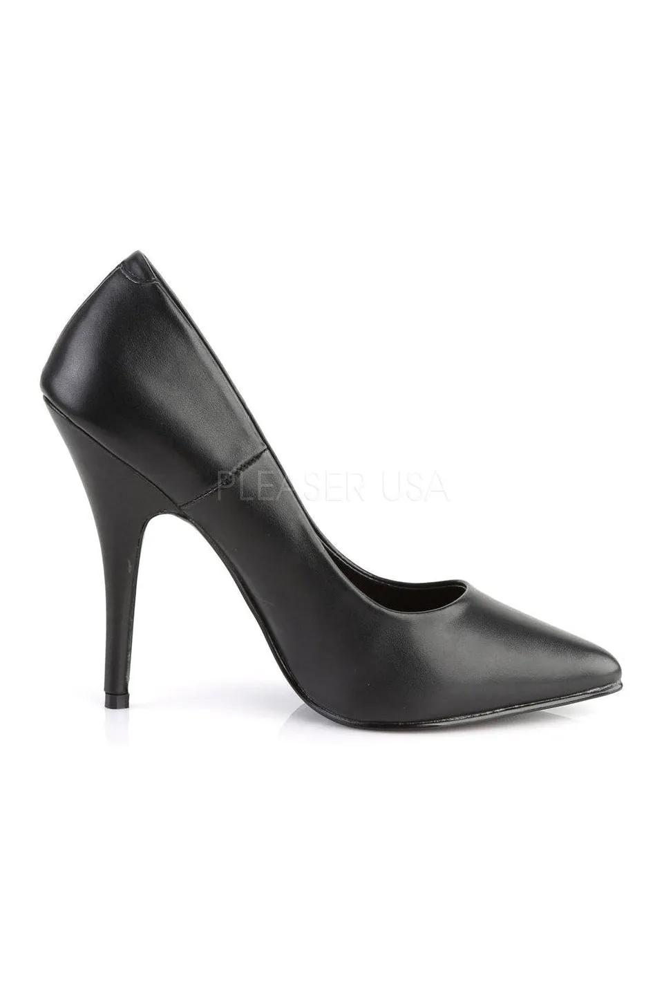 SEDUCE-420 Pump  | Black Faux Leather