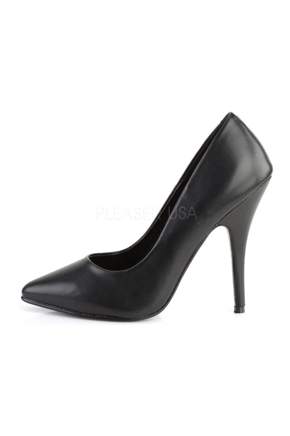 SEDUCE-420 Pump  | Black Faux Leather