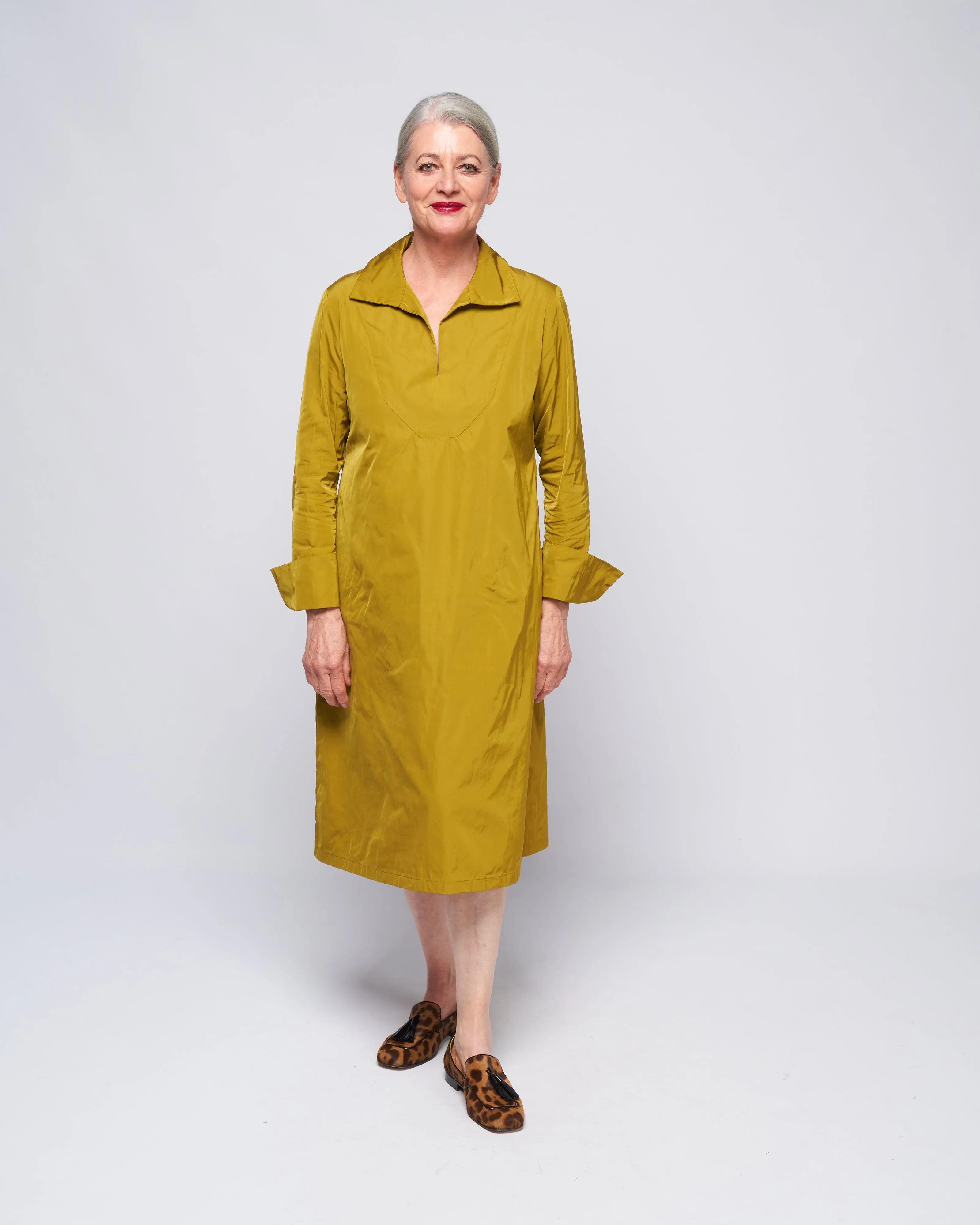 shirt dress - dijon