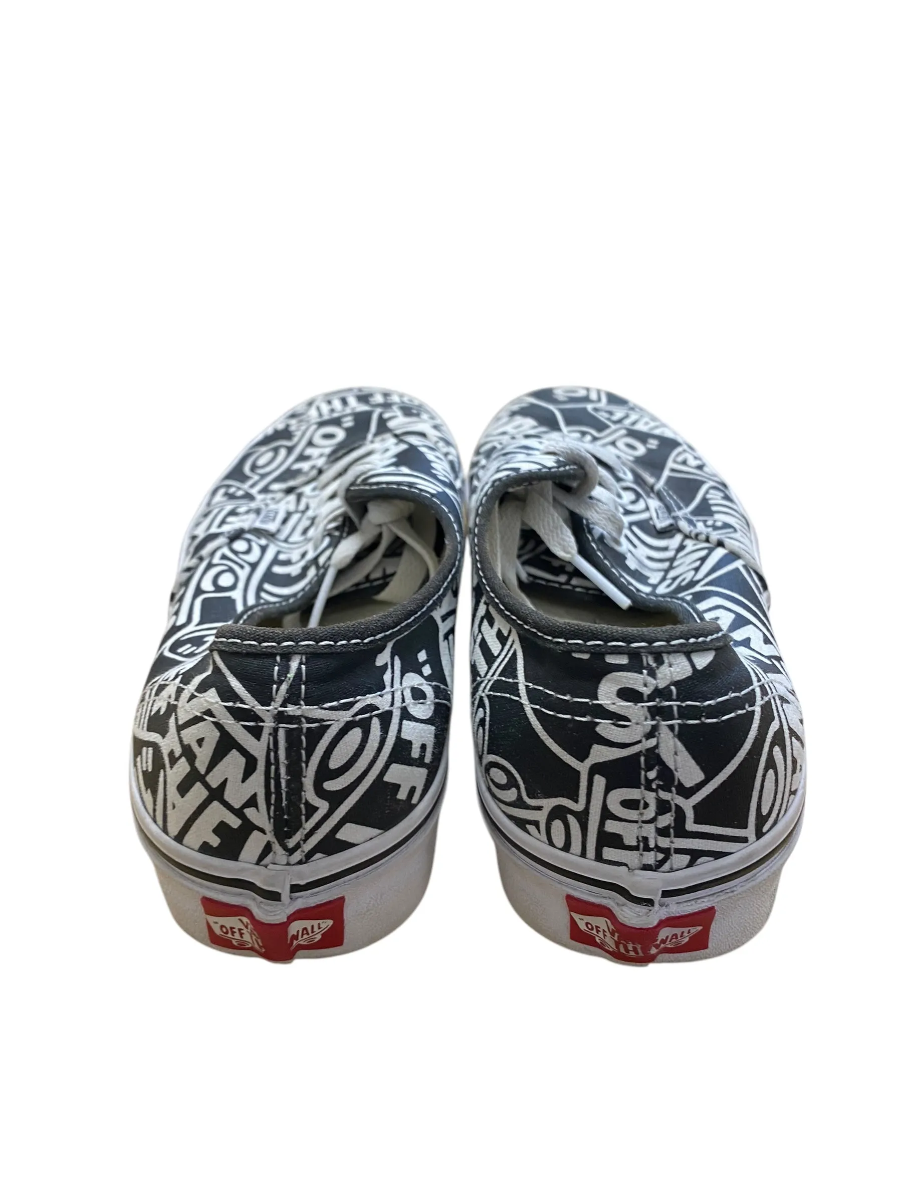 Shoes Flats By Vans In Black & White, Size: 7.5