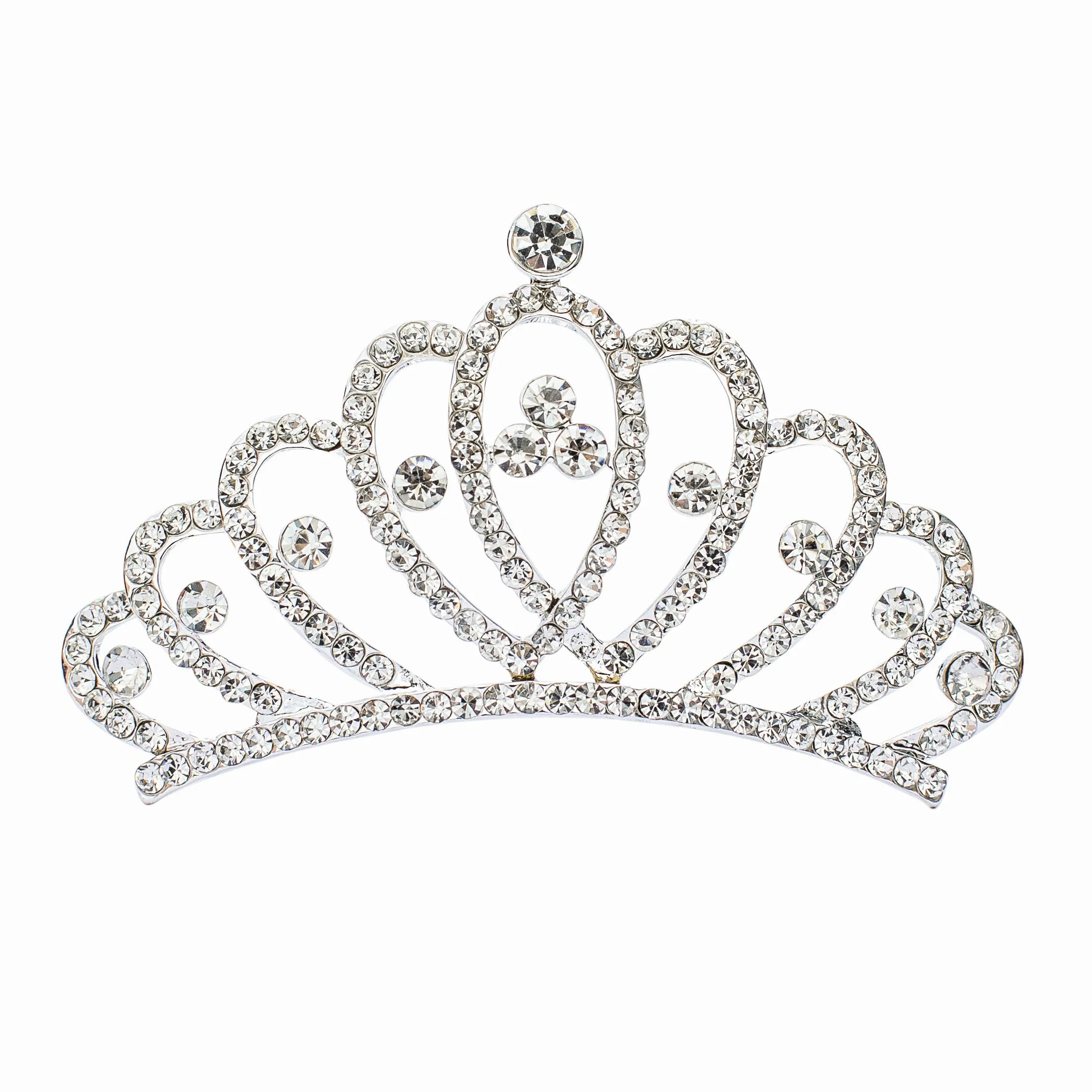 Silver Diamanté Tiara Hair Comb