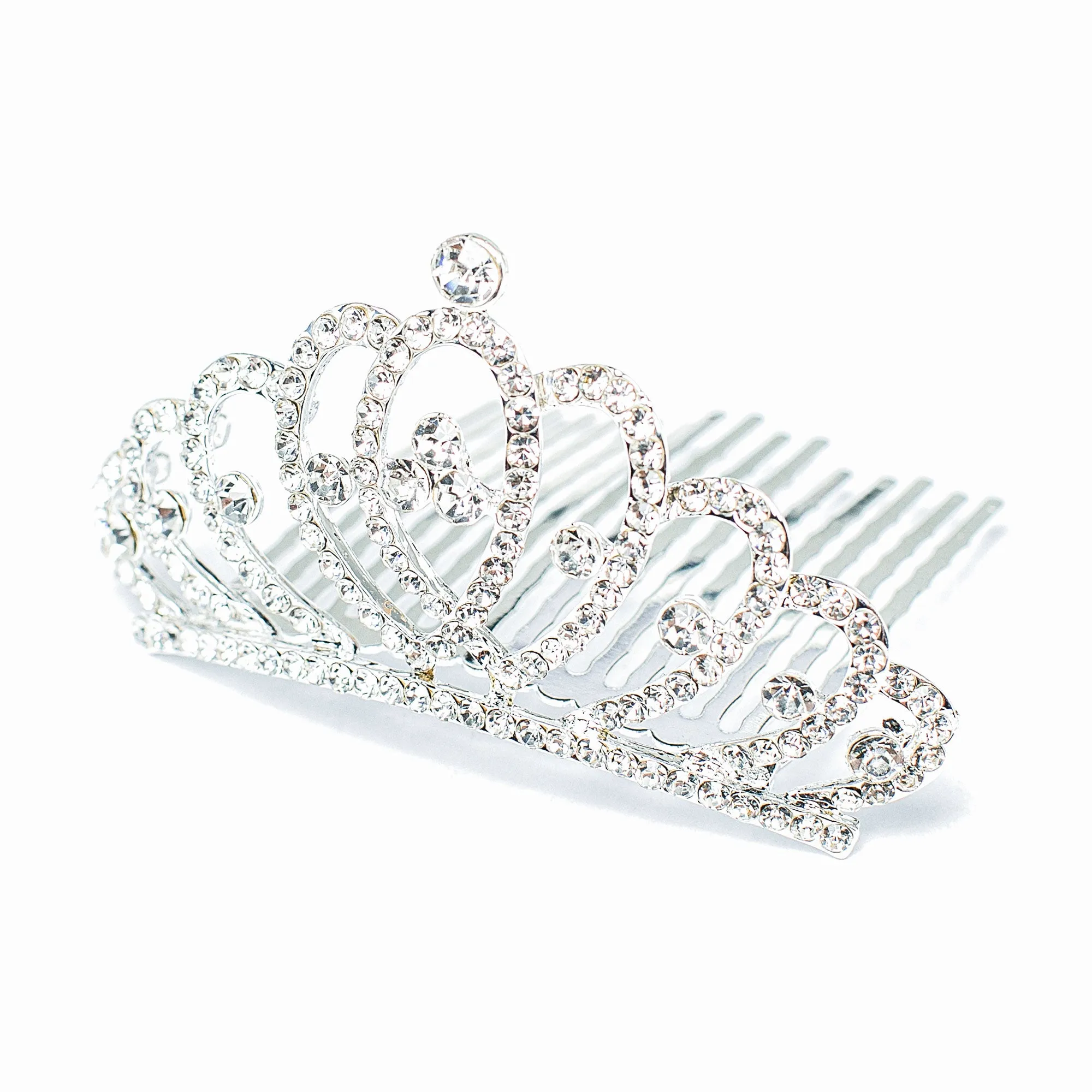 Silver Diamanté Tiara Hair Comb