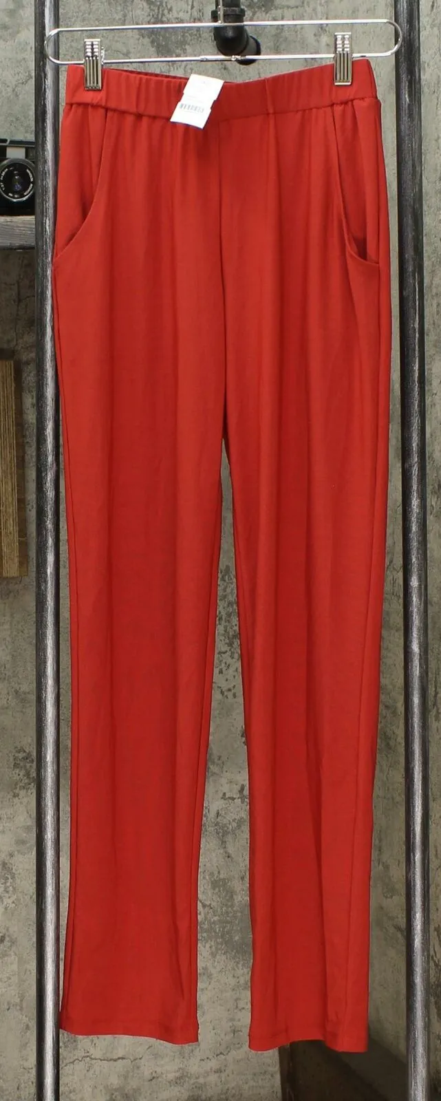 Slinky Brand Women's Flat Front Tapered Pants With Pockets