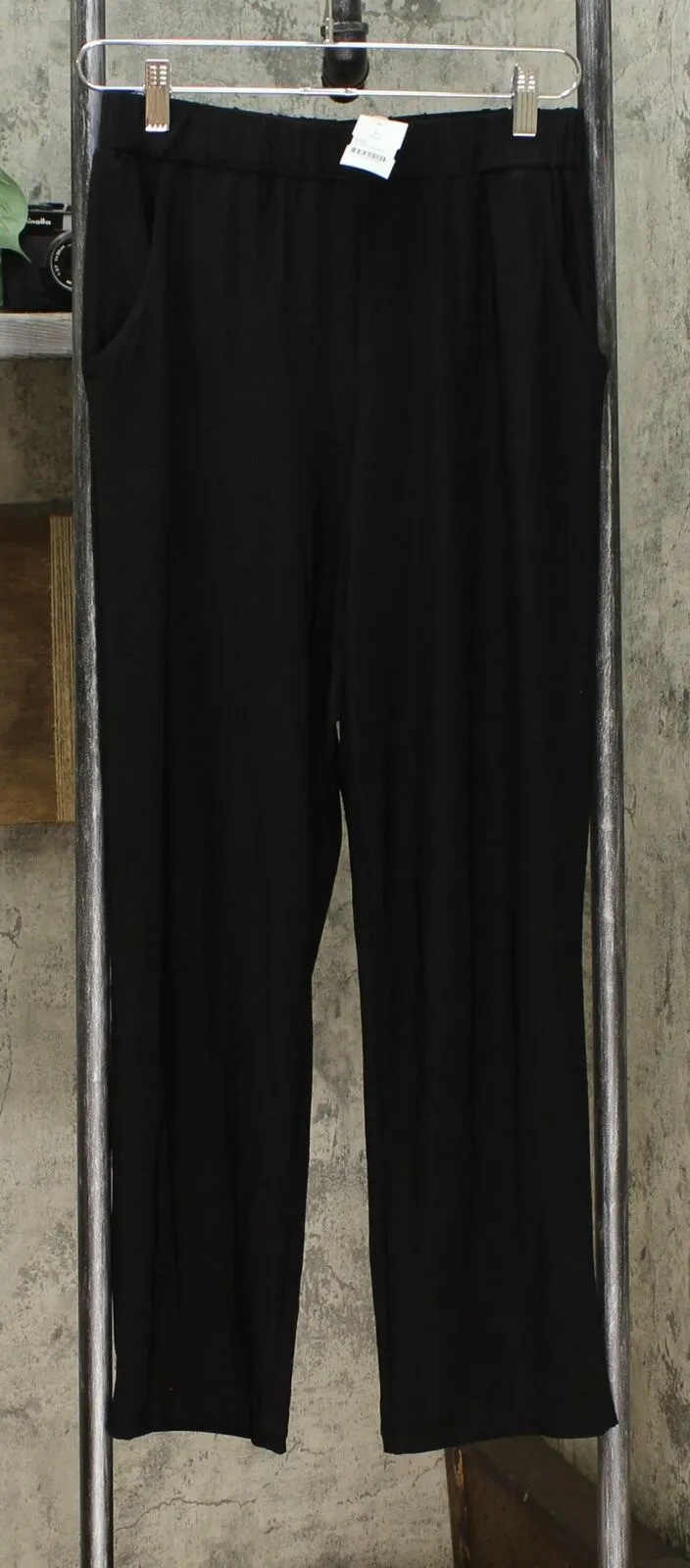 Slinky Brand Women's Flat Front Tapered Pants With Pockets
