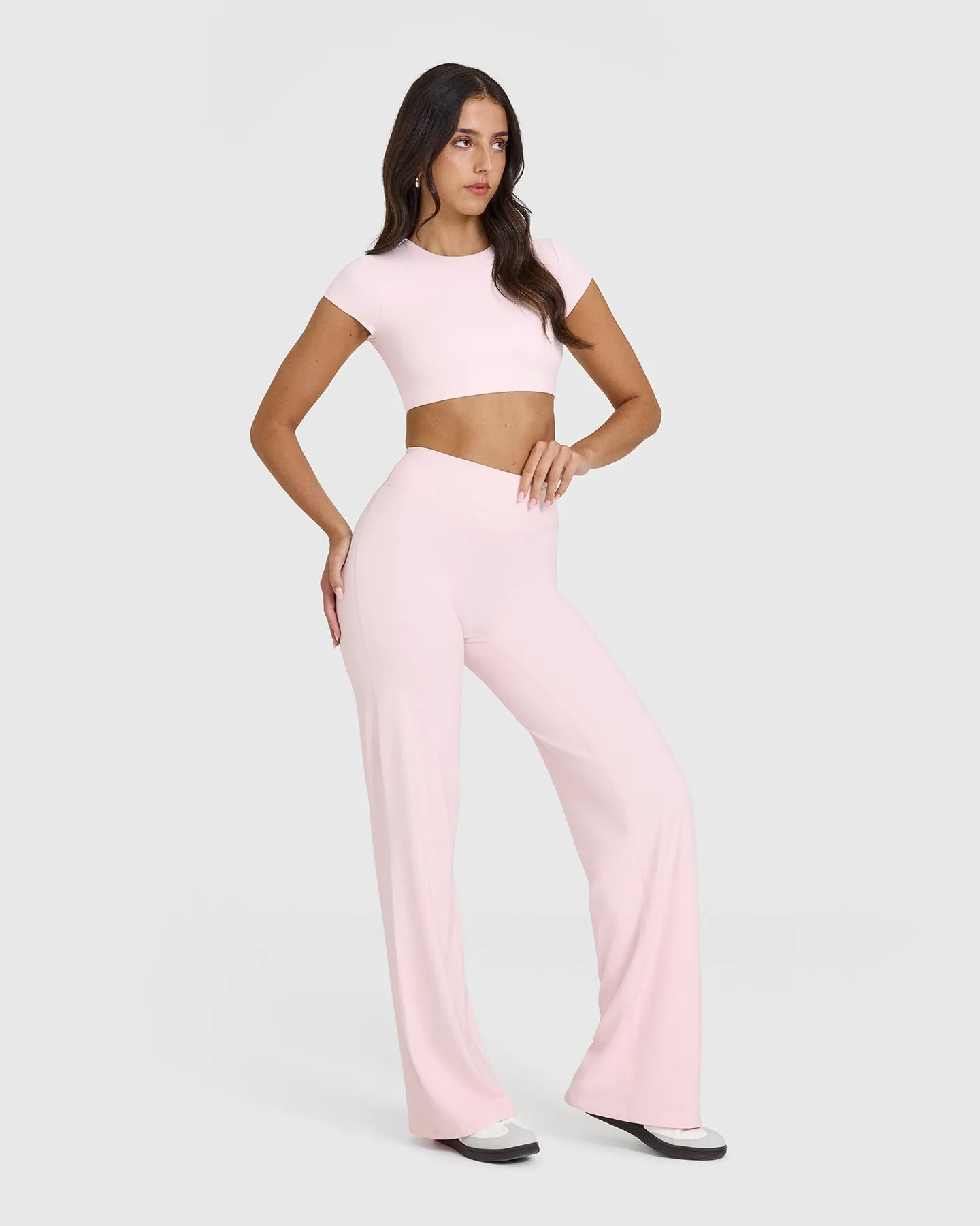 SoftMotion™ Short Sleeve Crop Top | Ballet Pink