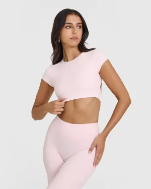 SoftMotion™ Short Sleeve Crop Top | Ballet Pink