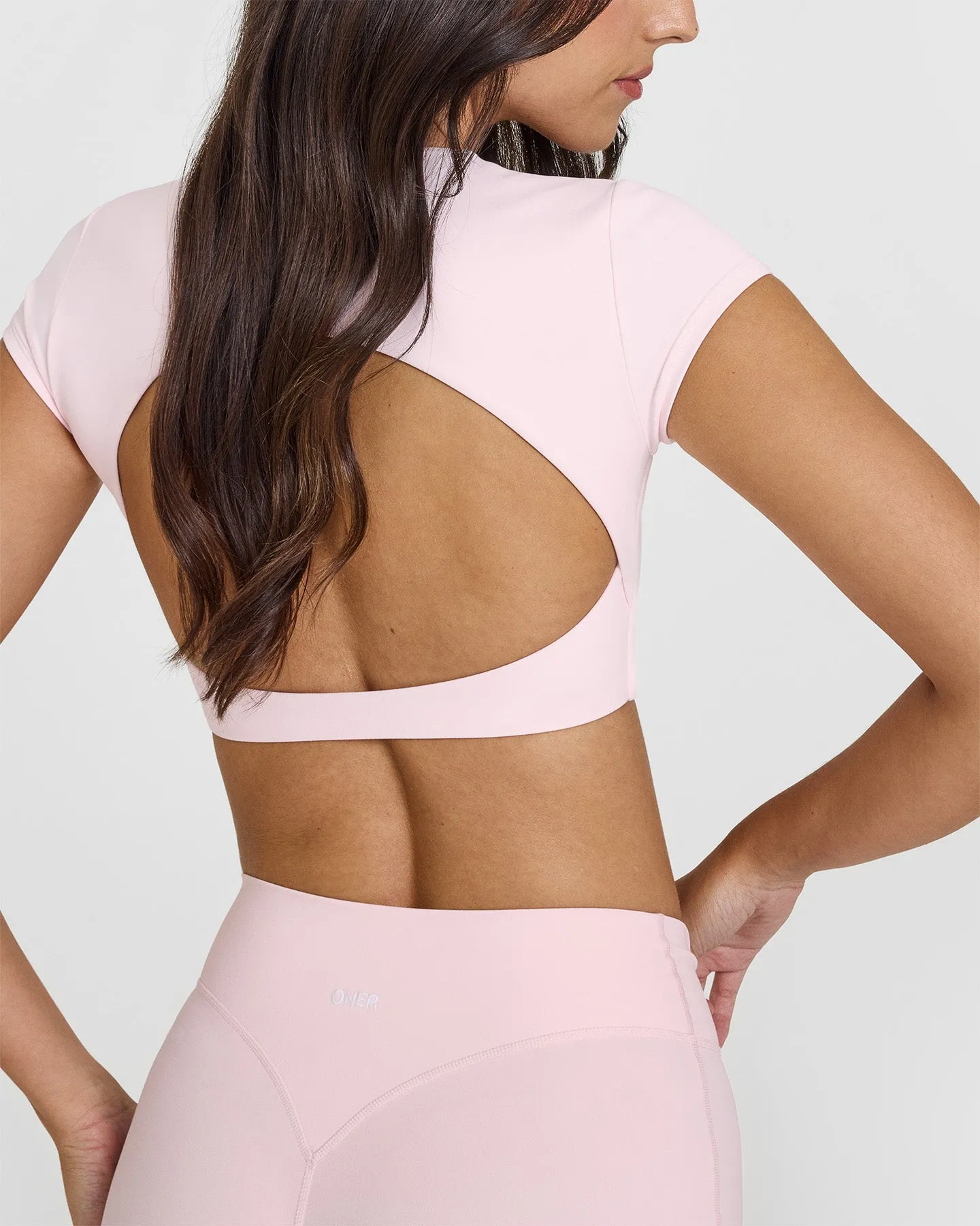 SoftMotion™ Short Sleeve Crop Top | Ballet Pink