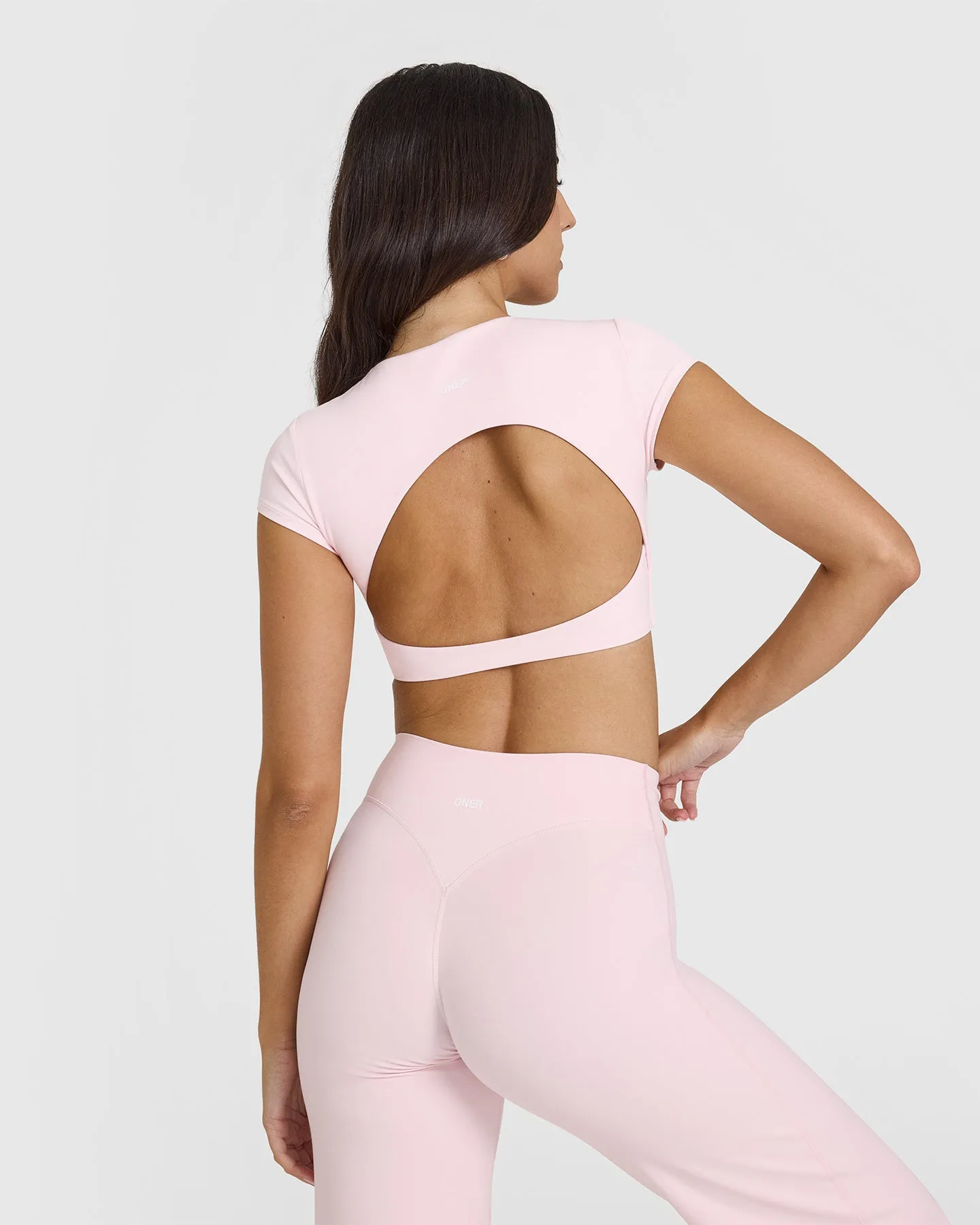 SoftMotion™ Short Sleeve Crop Top | Ballet Pink
