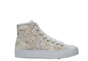 Stokton Women's White Hitop Sneaker Abella 620 D