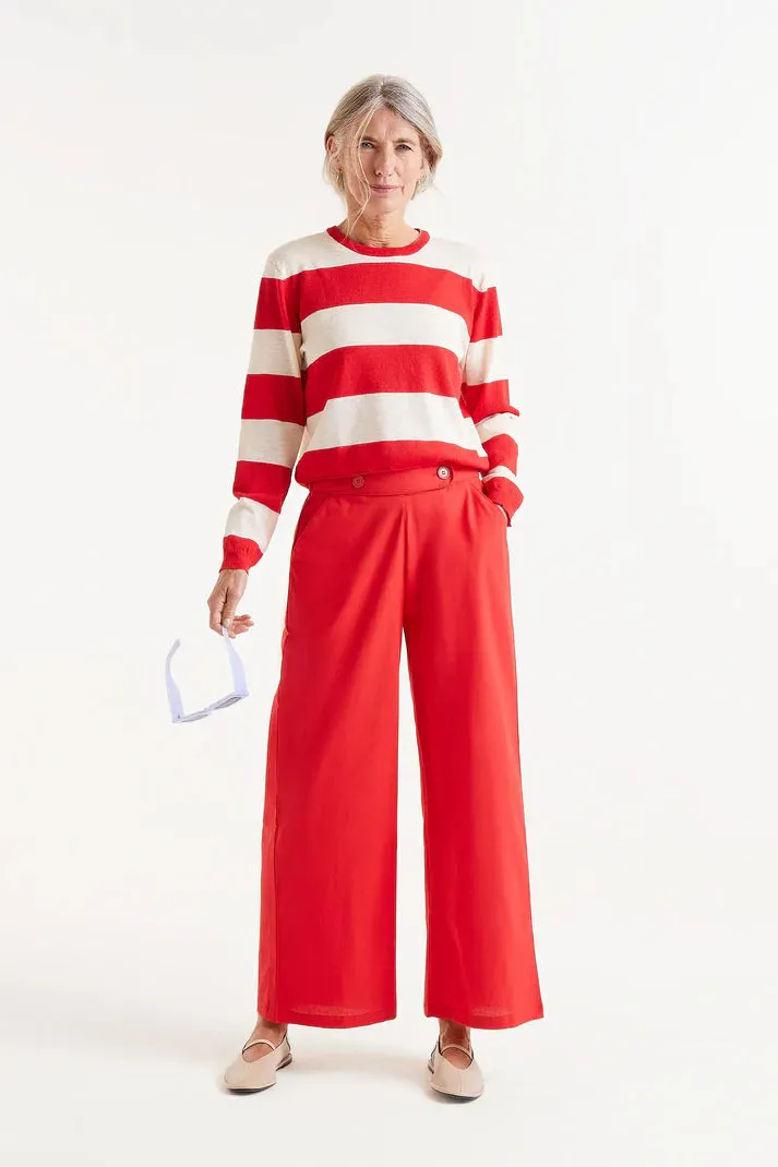 Straight Trouser - Red