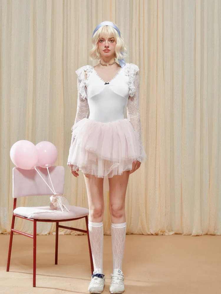 Strawberry Ballet Layered Skirt