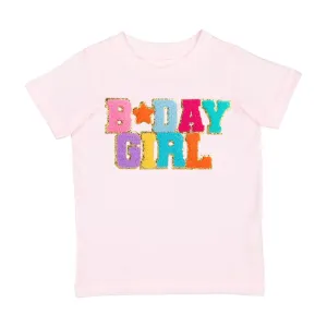 Sweet Wink Birthday Girl Patch Short Sleeve T-Shirt - Ballet Pink